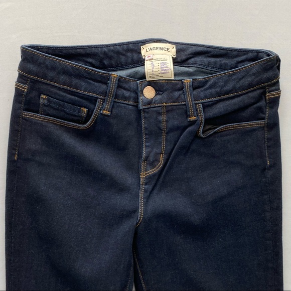 L'AGENCE Brigitte Mid-Rise Skinny Jean Dark Midnight Wash - Picture 4 of 8